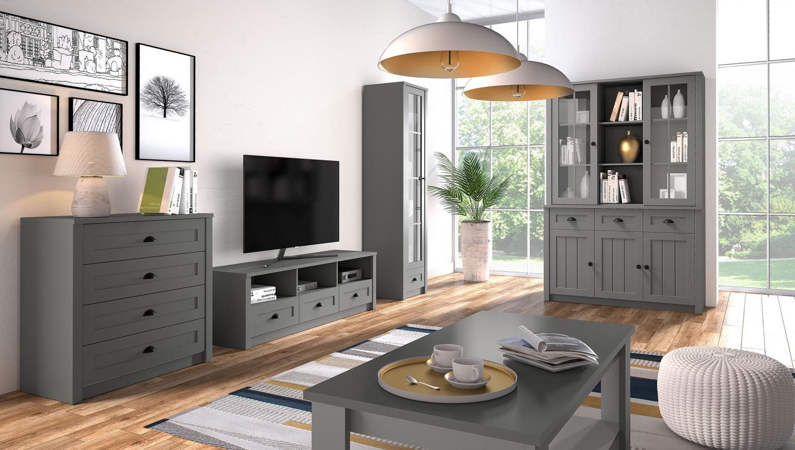 meble szare do salonu