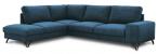 Granatowy wypoczynek do salonu z funkcją spania Flavio lewy 283x214 cm