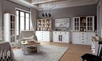 Biała witryna do salonu Prowansja W2S w stylu prowansalskim 198x90x43