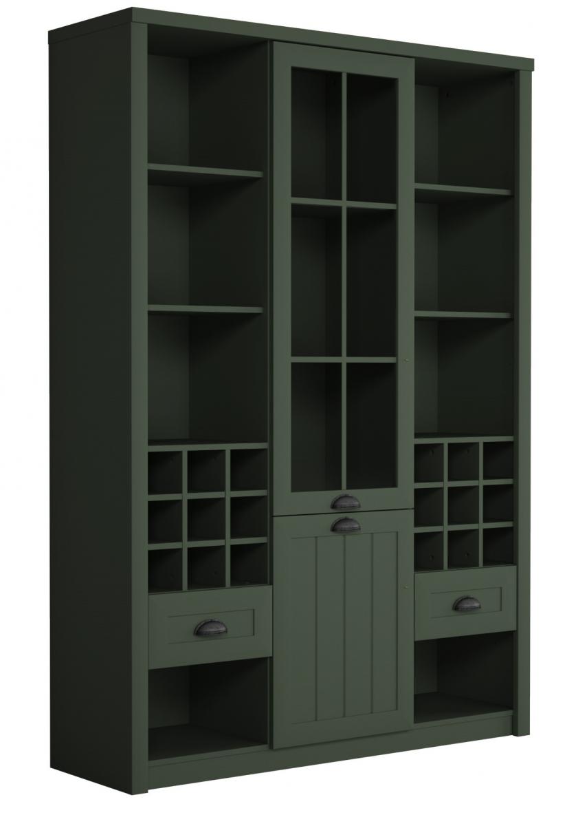 ciemnozielony kredens prowansja W2SD2S