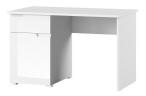 Białe biurko w wysokim połysku Selene 14 z szufladą 120x67 cm