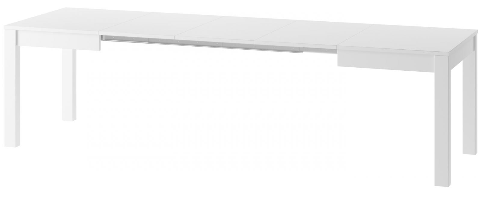 Stół rozkładany do 230 cm biały wysoki połysk - Vega