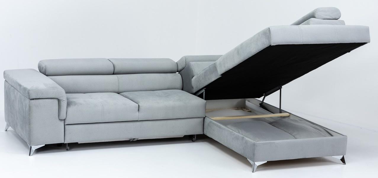 szary narożnik glamour