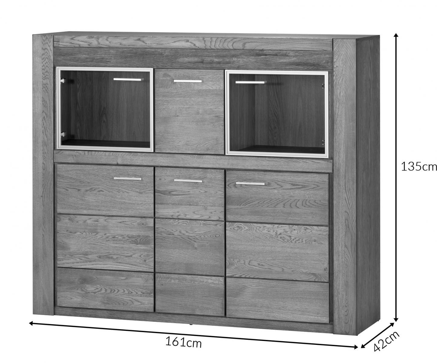 Komoda z barkiem Velvet 48 - wymiary