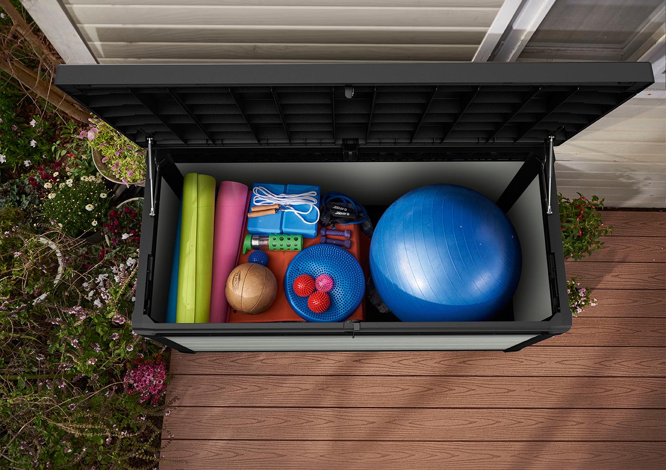 wnętrze szafy ogrodowej denali keter 