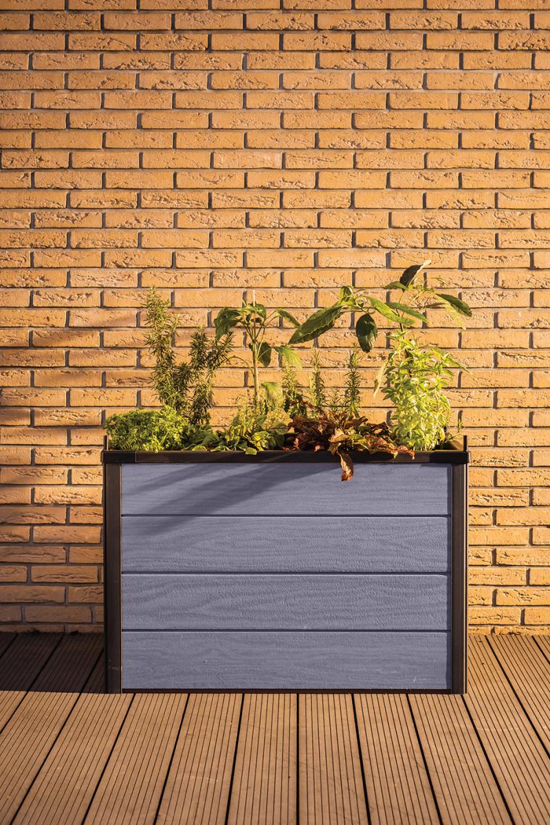 Donica ogrodowa z mini szklarnią na taras