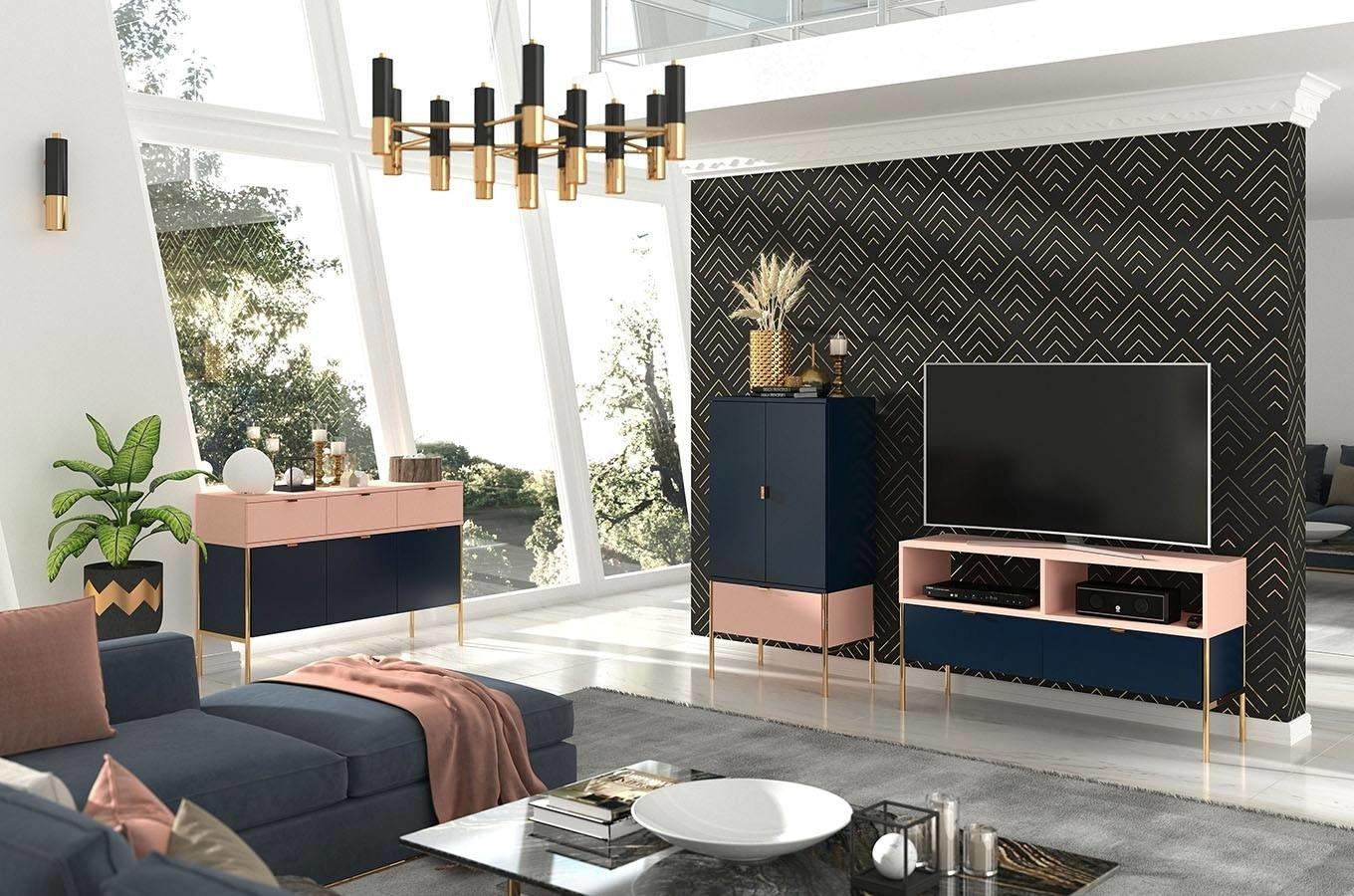 meble z serii Polka skandica nowoczesne glamour