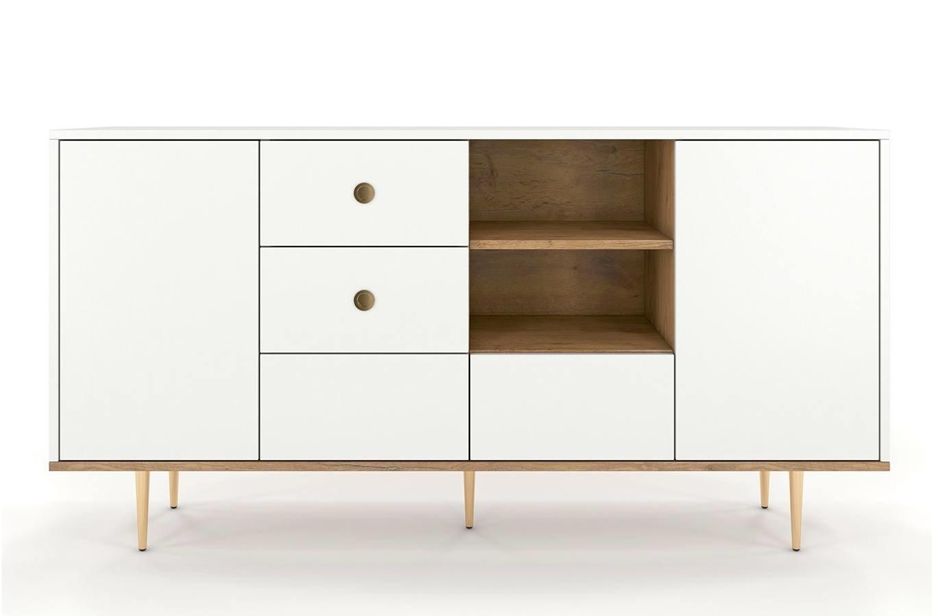 biała komoda na nóżkach Skandica Harmoni