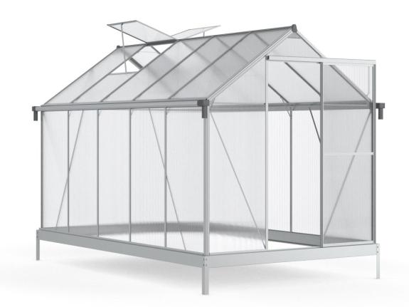 Szklarnia poliwęglan z aluminiowym stelażem