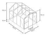 Szklarnia poliwęglanowa 2x2,5 z aluminiowym stelażem - 190x250 cm