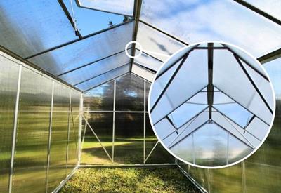 aluminiowy stelaż szklarni z poliwęglanu