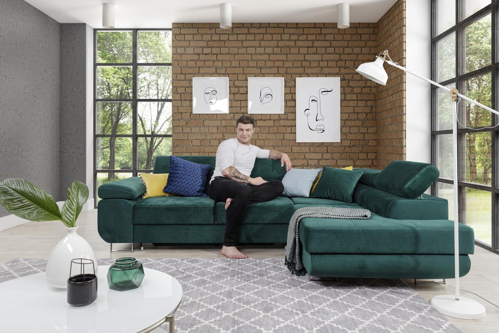 Rozkładany narożnik z funkcją spania