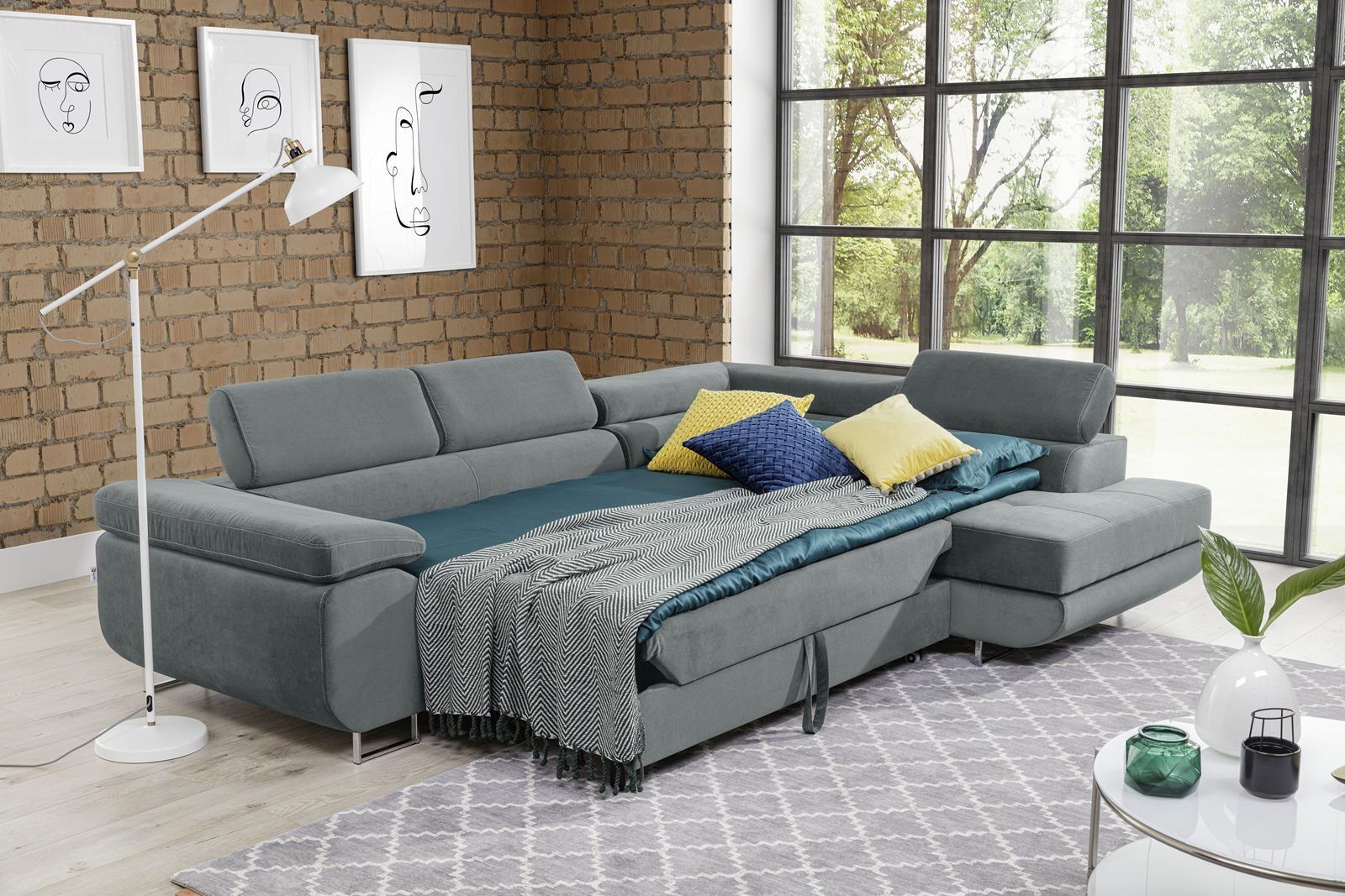 Narożnik rozkładany z funkcją spania