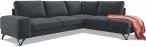 Szary narożnik wypoczynkowy elegancki Flavio prawy 283x214 cm Matt Velvet 97