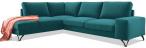 Petrol rogówka z funkcją spania welurowa Flavio lewy 283x214 cm Matt Velvet 77