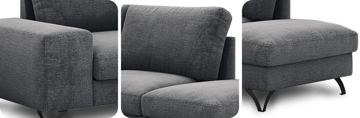 detale narożnika ciemnoszarego