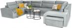 Jasnoszara sofa w kształcie litery u Alvares prawostronny 370x205 Monolith 84