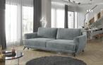 Jasnoszara sofa welurowa na nóżkach Megis Monolith 84