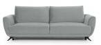Jasnoszara sofa welurowa na nóżkach Megis Monolith 84