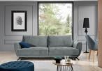 Jasnoszara sofa welurowa na nóżkach Megis Monolith 84
