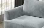 Jasnoszara sofa welurowa na nóżkach Megis Monolith 84