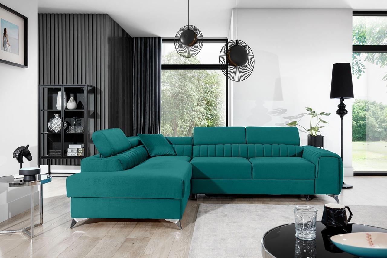 morski narożnik nowoczesny z funkcją rozkładania