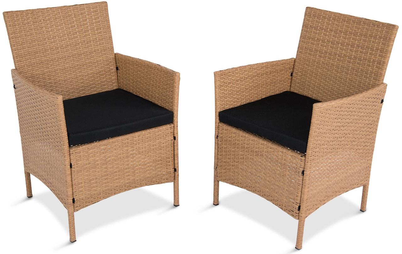 dwa fotele na balkon z technorattanu