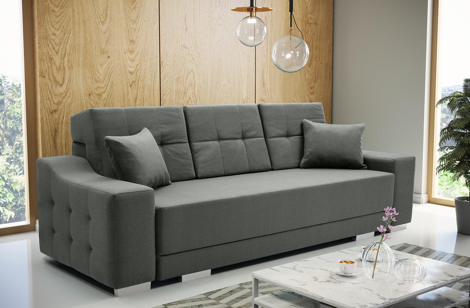 nowoczesna ciemnoszara kanapa rozkładana Cypis