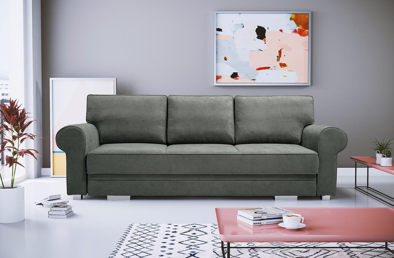 ciemna klasyczna kanapa do salonu