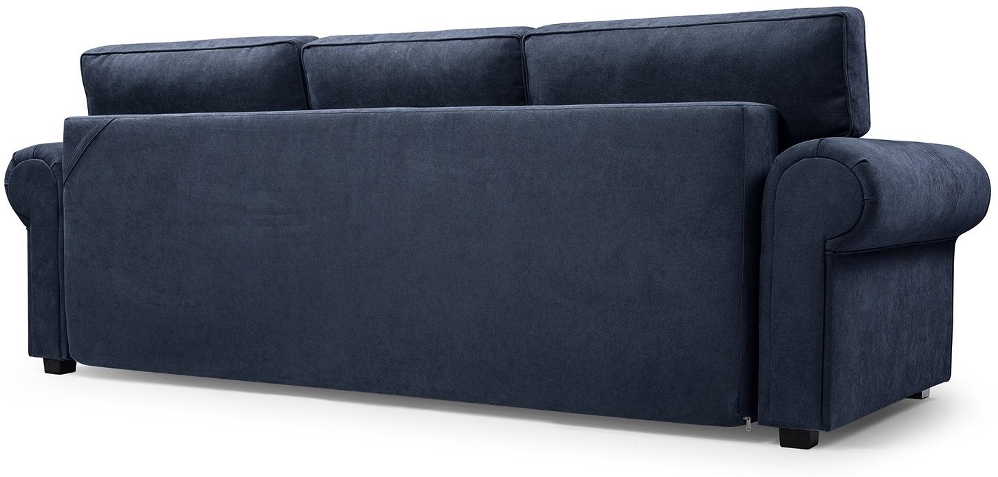 granatowa kanapa welurowa do salonu