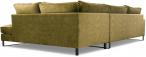 Oliwkowy narożnik w stylu loft Corblack 314x224 cm lewostronny
