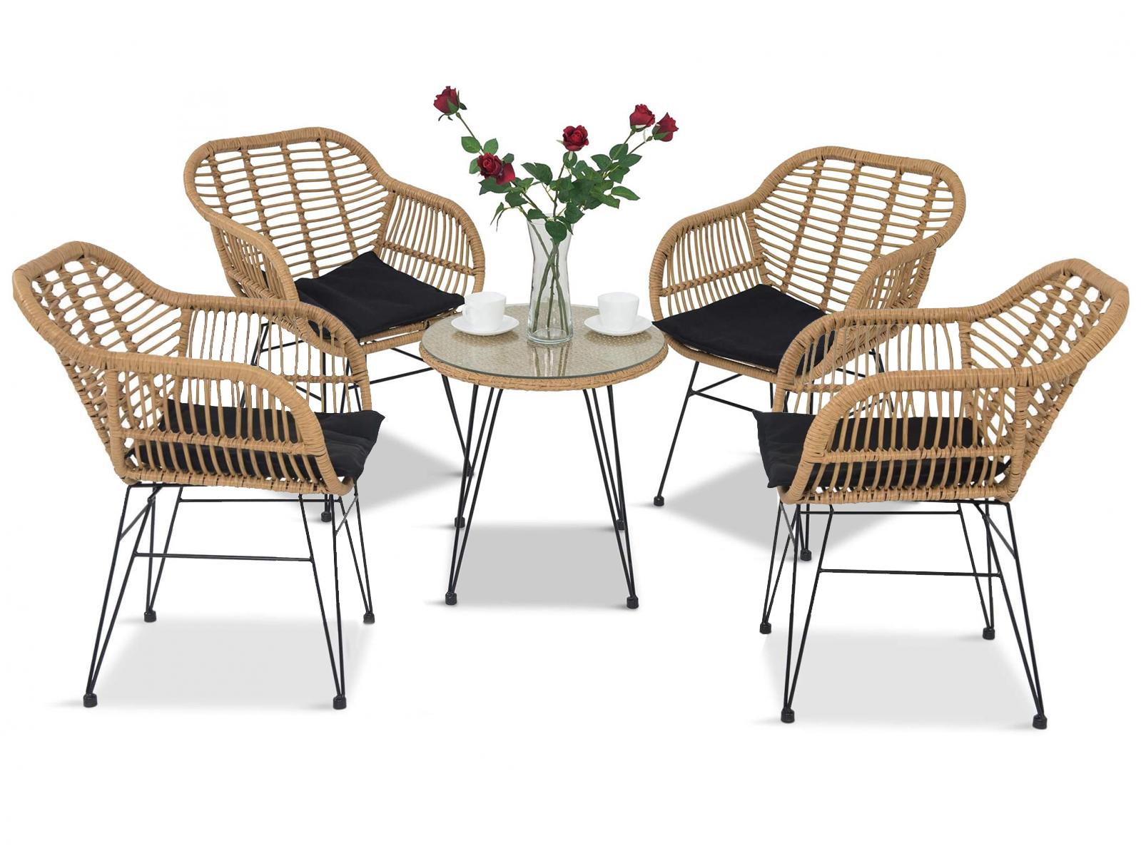 Meble tarasowe boho z technorattanu Torgiano Quattro