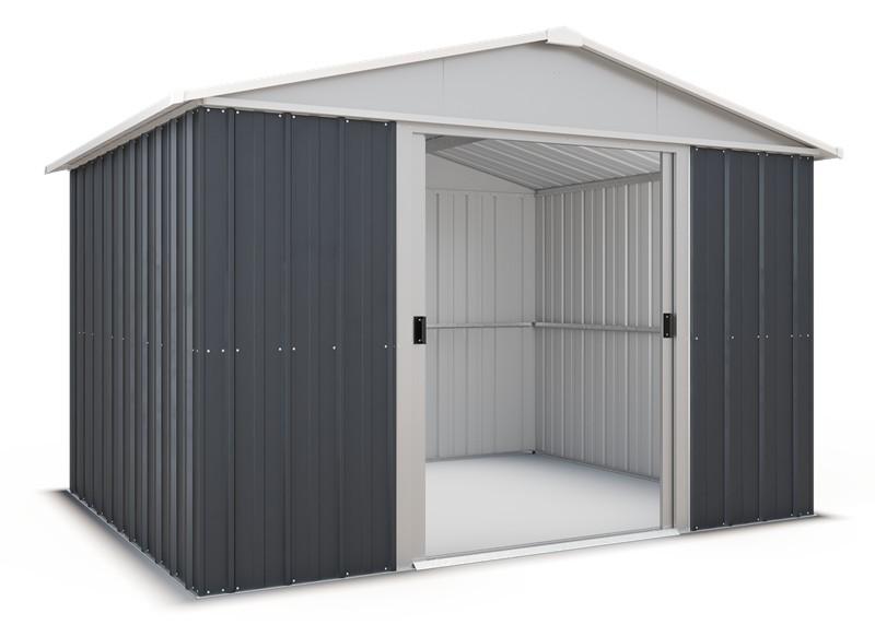 grafitowa szopa ogrodowa