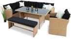 Pleciony zestaw ogrodowy z technorattanu Topiano Plus Yellow & Black