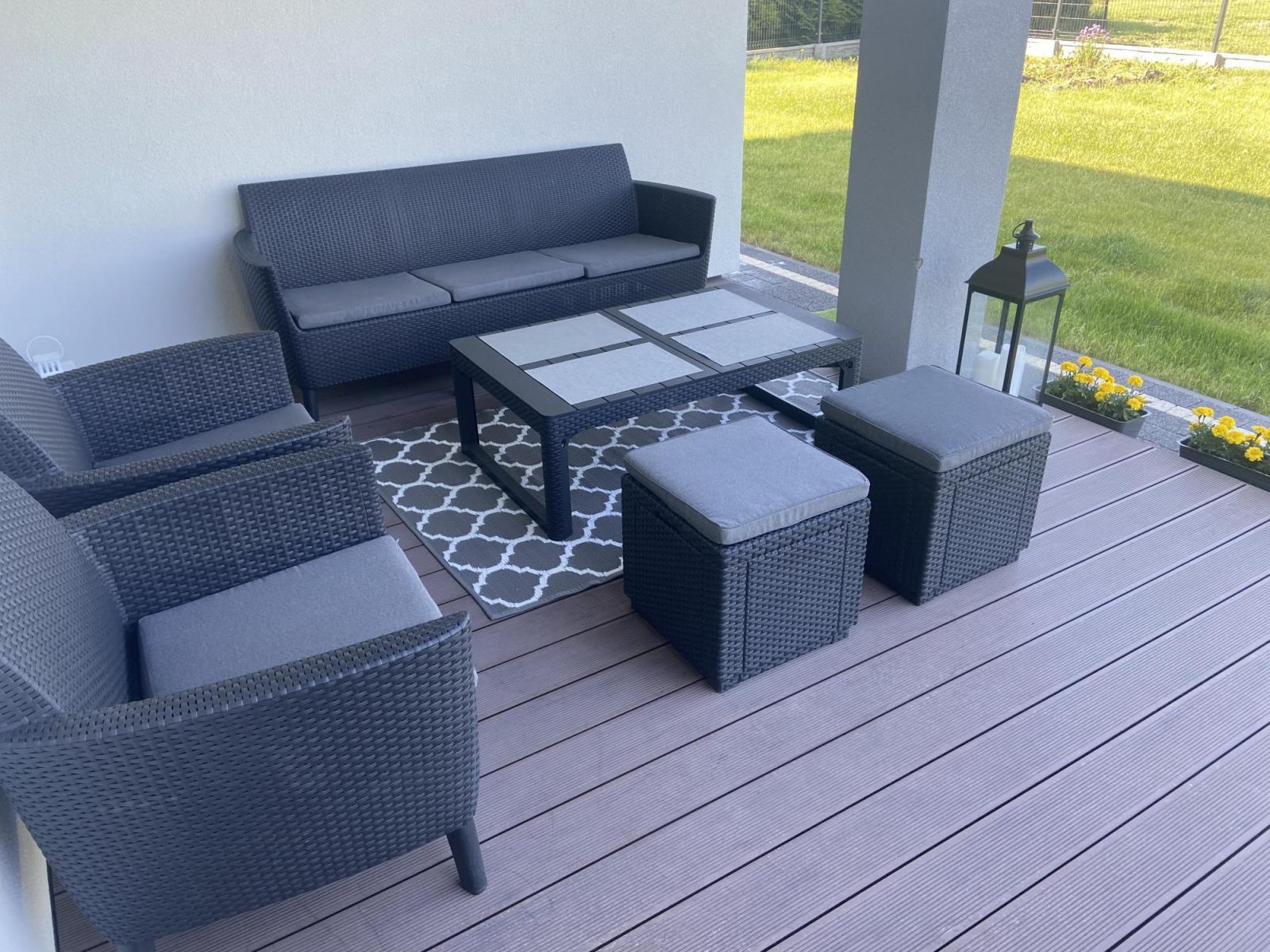 Siedzisko ze schowkiem Keter Cube plecionka