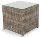 Zestaw technorattanowych leżaków ze stolikiem Double Brown & Beige