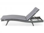 Ciemnoszare leżaki ogrodowe z regulacją Nilamito Anthracite & Blue Grey