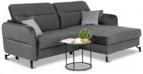 Stylowy mały narożnik z pojemnikiem Lorelle prawy 225x160