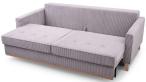 Sofa Aris szara sztruksowa 214x104cm