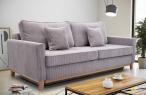 Sofa Aris szara sztruksowa 214x104cm