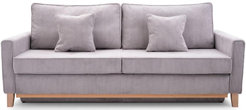 minimalistyczny sztruksowy narożnik w kolorze szarym