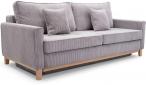 Sofa Aris szara sztruksowa 214x104cm