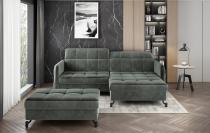 Narożnik z funkcją spania loft Lorelle 225x160 cm prawy