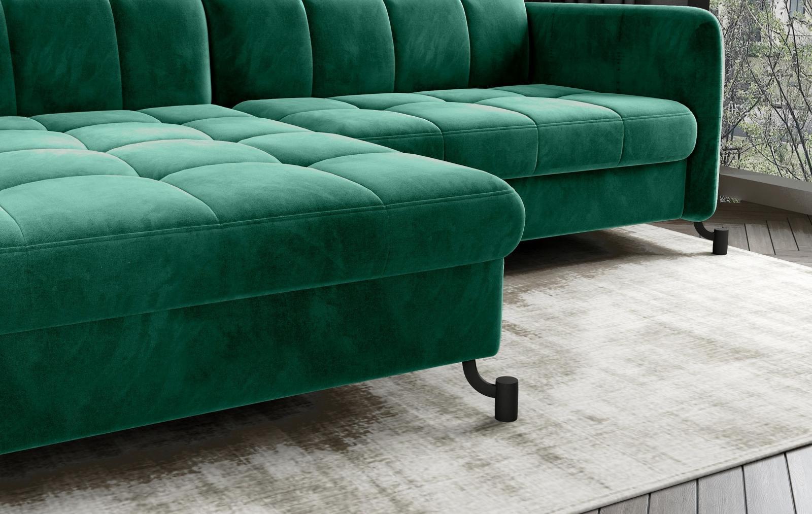 zielone siedzisko narożnika