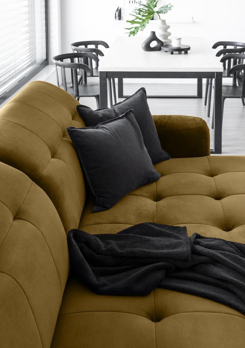 siedzisko narożnika musztardowego