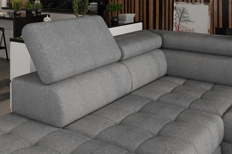 oparcie i siedzisko stylowej kanapy narożnej