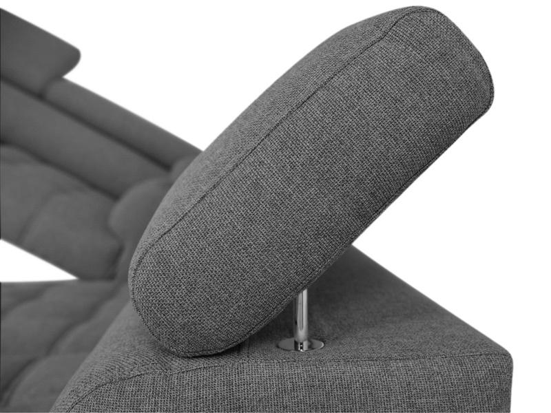 zagłówki w narożniku szarym