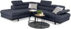 Granatowy narożnik do salonu Selva L 263x223 cm lewostronny