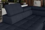 Granatowy narożnik do salonu Selva L 263x223 cm lewostronny