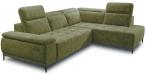 Oliwkowy narożnik z pikowaniem Focus L 278x204 cm Salvador 10 olive prawy